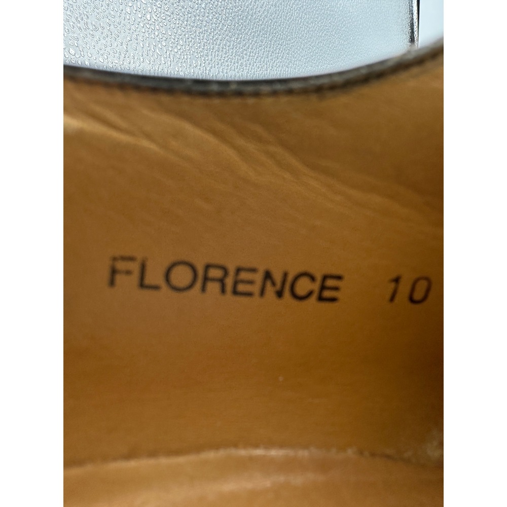 Mezlan Florence Oxford Derby Dress Shoes Mens 10 Brown Leather Brogue Cap Toe - Picture 7 of 12
